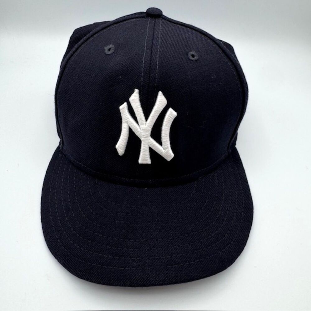 NY Yankees Navy Baseball Hat 2000 Subway Series New Era Wool Fitted SZ 7 5/8 VTG